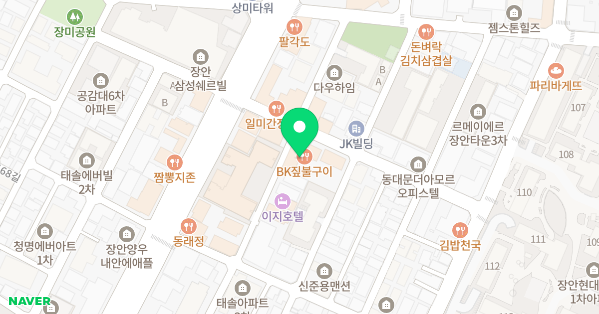 어반슈필라움 위치 지도 - 서울특별시 동대문구 장한로26가길 29