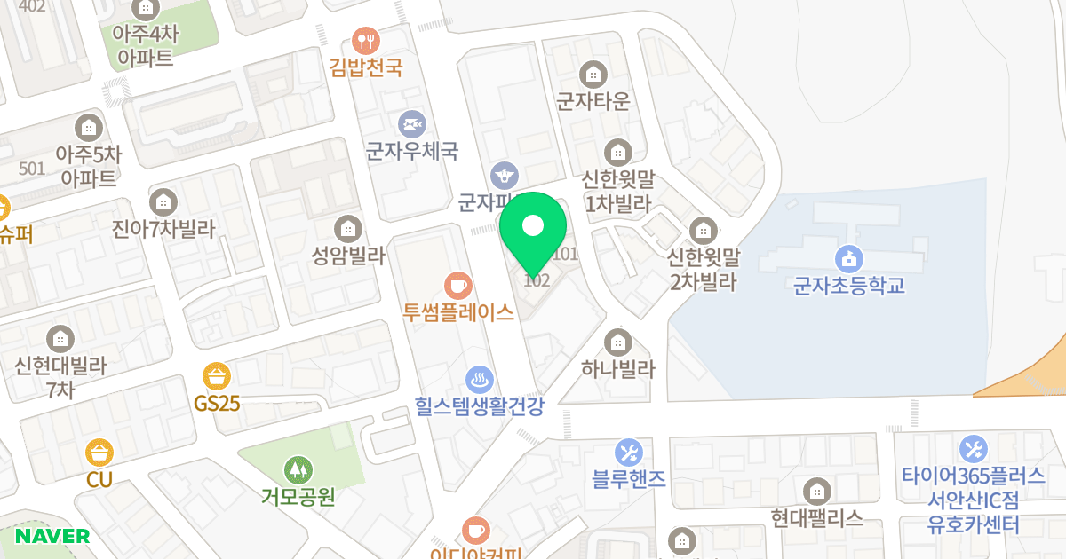 해오름아파트102동 위치 지도 - 경기도 시흥시