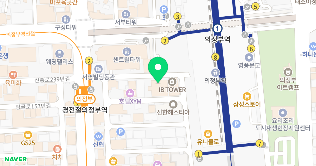 동양레쉬빌II 위치 지도 - 경기도 의정부시 신흥로240번길 26