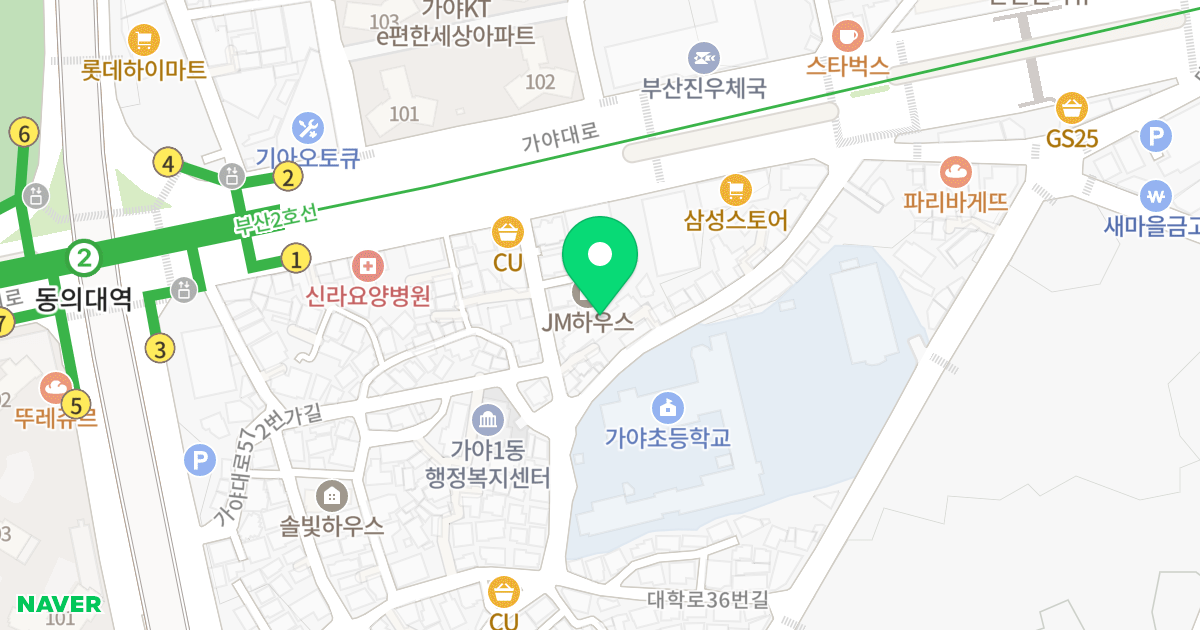 스위트캐슬 위치 지도 - 부산광역시 부산진구 가야대로588번길 34