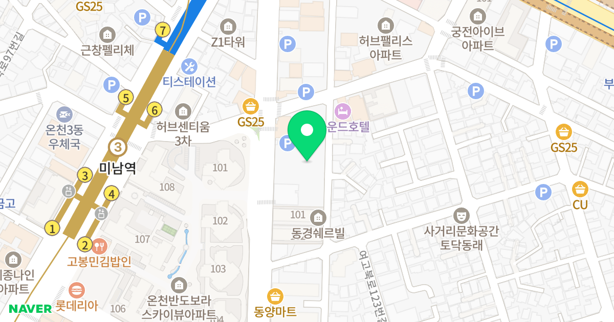 강남럭스빌 #3 위치 지도 - 부산광역시 동래구 충렬대로86번길 34
