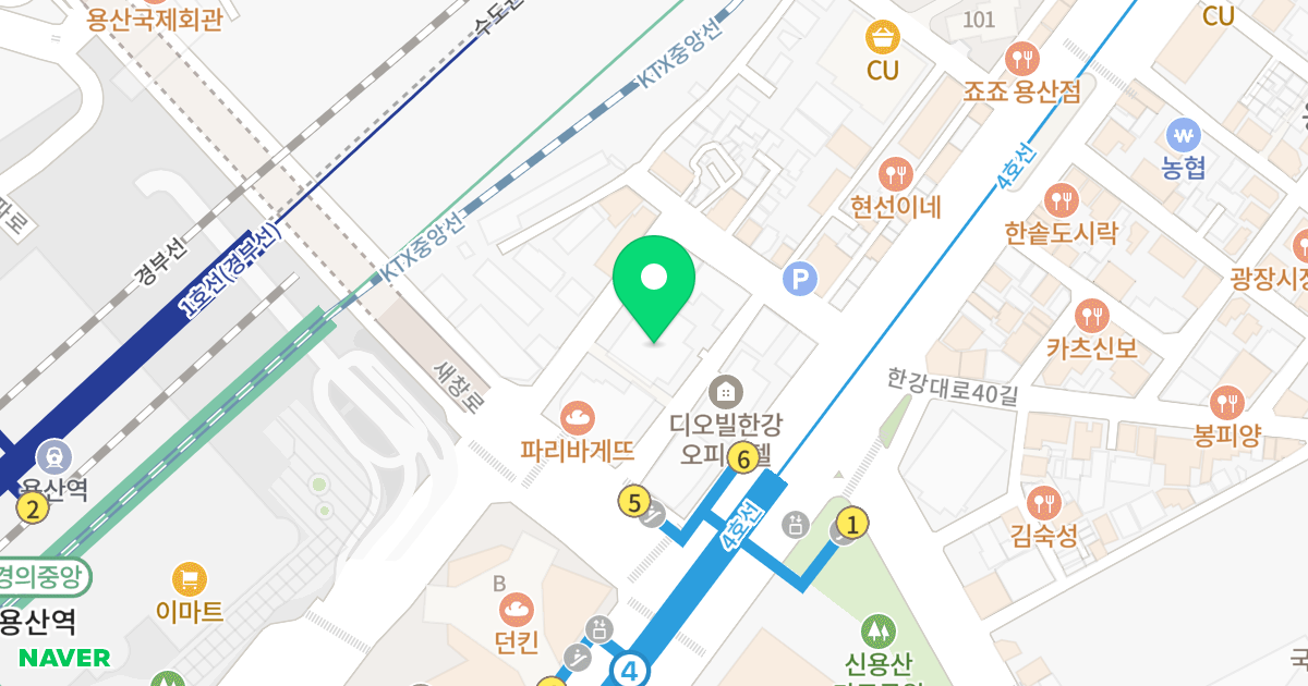 한강현대하이엘 위치 지도 - 서울특별시 용산구 새창로 213-12
