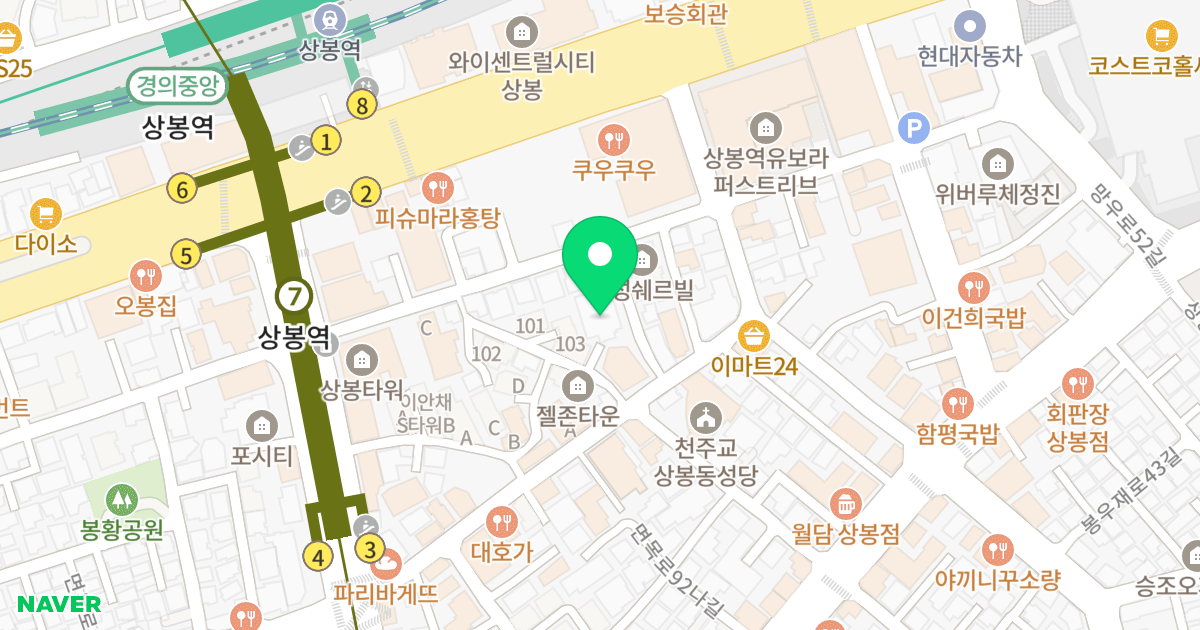 제이타운Ⅲ 위치 지도 - 서울특별시 중랑구 면목로92길 33-5