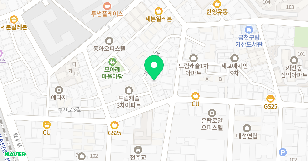 세교예지안 7차 위치 지도 - 서울특별시 금천구 가산로3가길 6