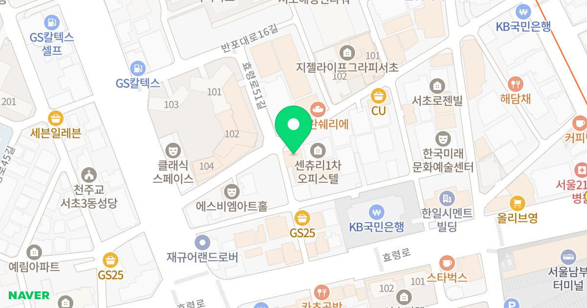 드림타워 위치 지도 - 서울특별시 서초구 반포대로14길 26