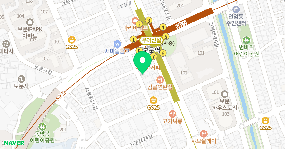 (114-1) 위치 지도 - 서울특별시 성북구 지봉로24길 9-1