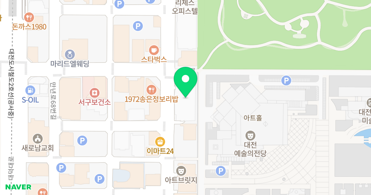 엑스포오피스텔1차 위치 지도 - 대전광역시 서구 둔산대로117번길 44