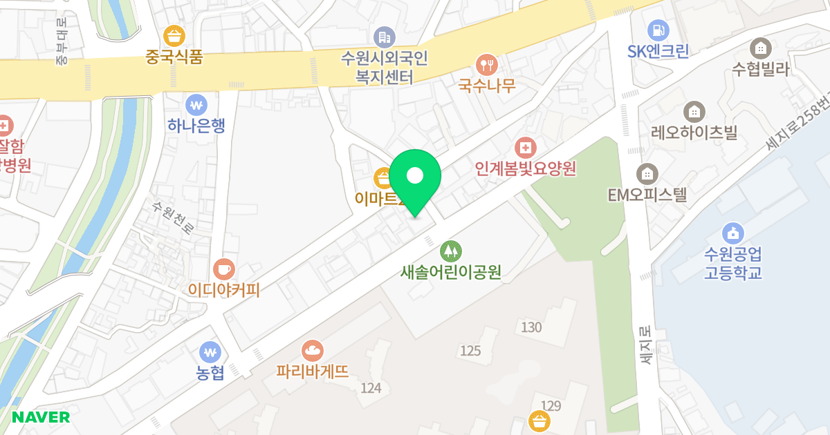 샤인팰리스 위치 지도 - 경기도 수원시 팔달구 세지로267번길 32