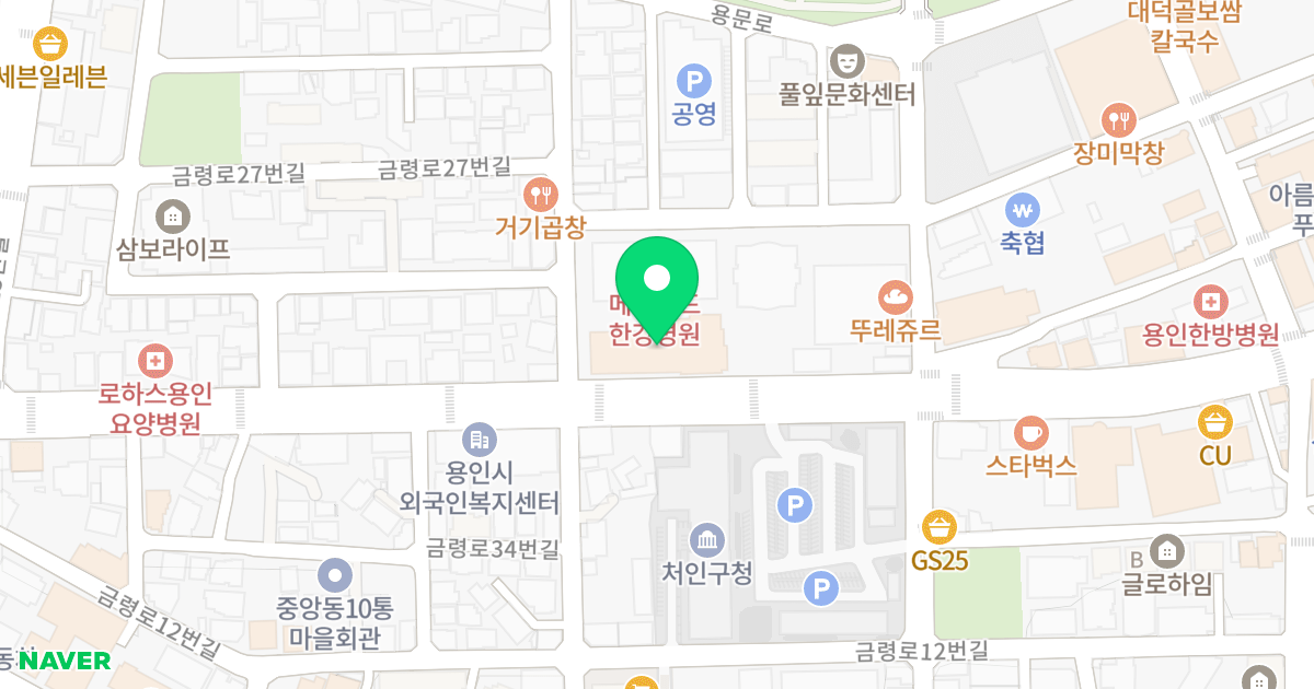 용인유메이드 위치 지도 - 경기도 용인시 처인구 금령로 43
