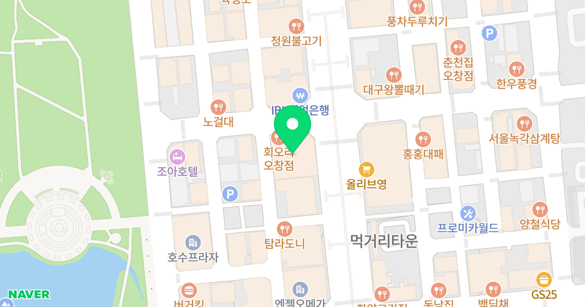 오창 리치아노 오피스텔 위치 지도 - 충청북도 청주시 청원구 오창읍 중심상업로 47