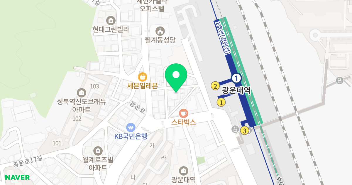 모두스타빌 위치 지도 - 서울특별시 노원구 석계로18길 8