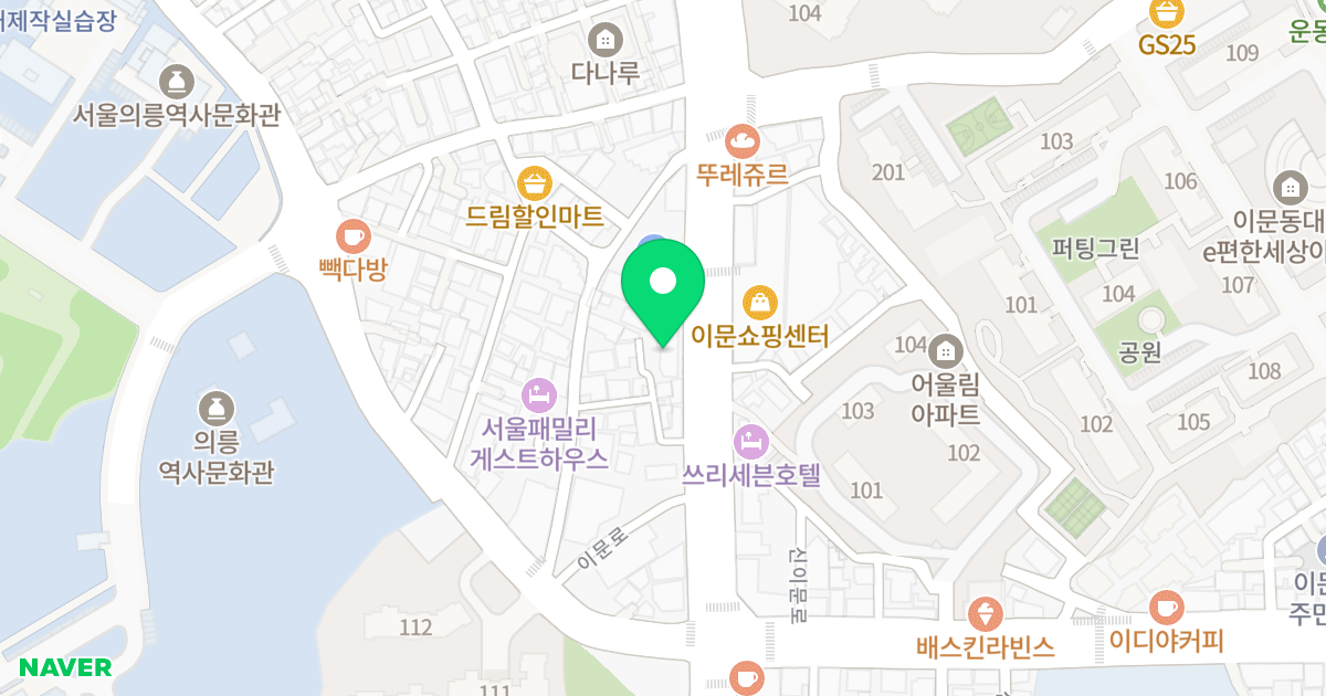 다성이즈빌 위치 지도 - 서울특별시 동대문구 이문로 197