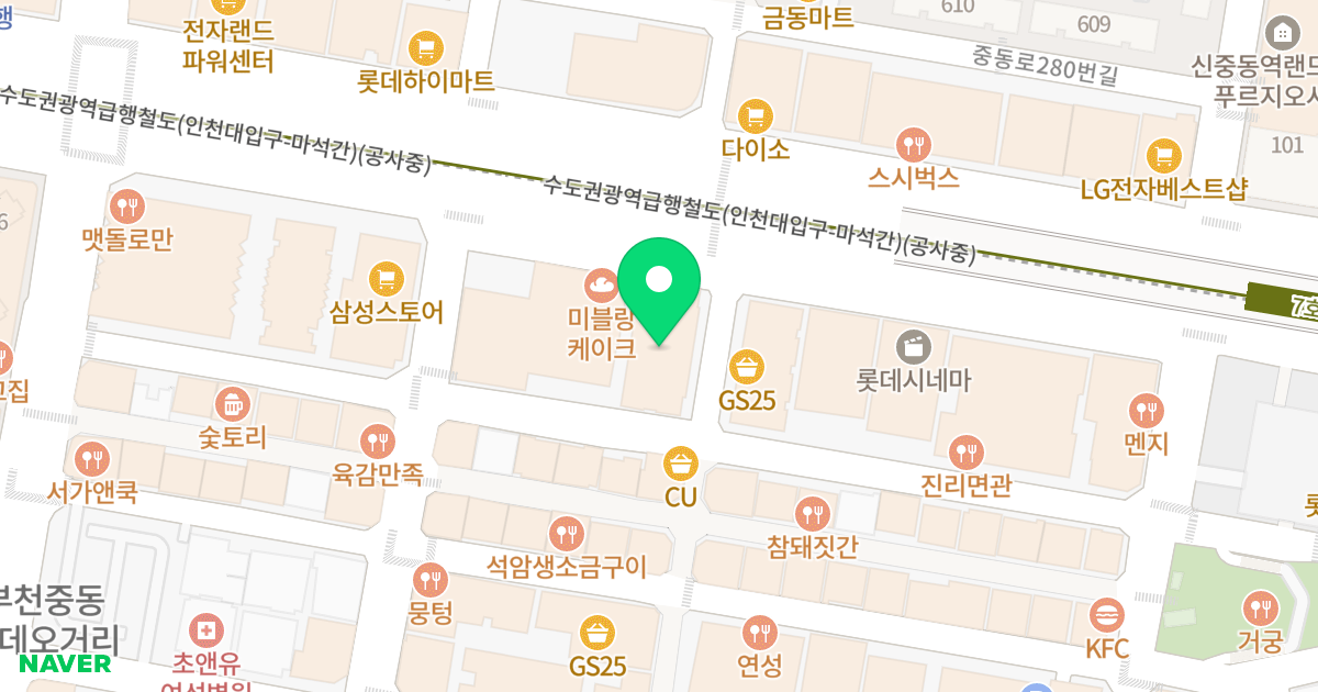 중동대우마이빌Ⅱ 위치 지도 - 경기도 부천시 원미구  270