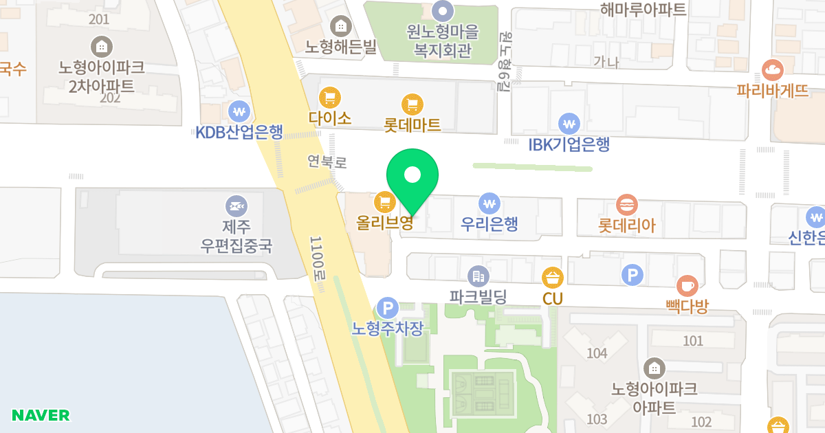 에이스텔 위치 지도 - 제주특별자치도 제주시 연북로 8