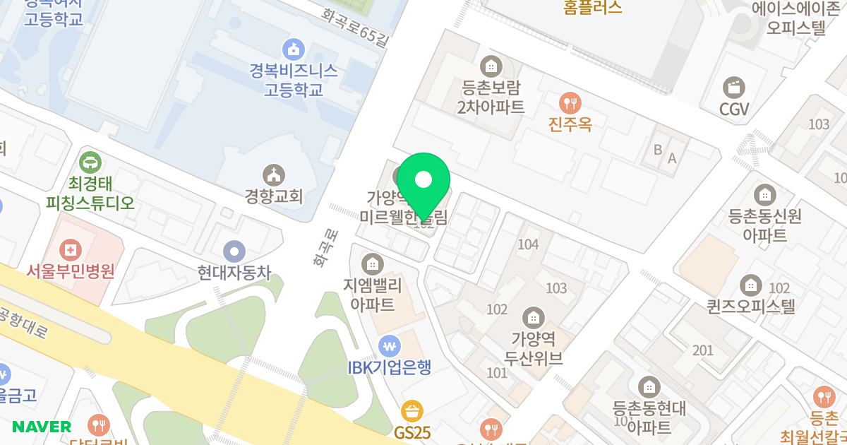 경동미르웰한올림 위치 지도 - 서울특별시 강서구 공항대로45가길 29