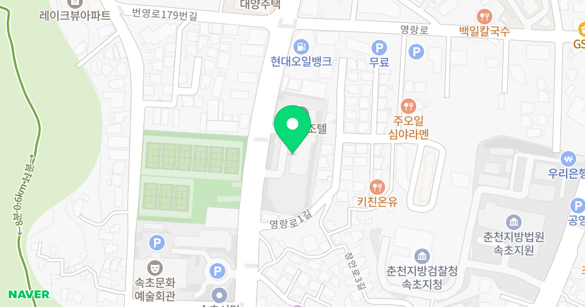 동진리조트 오피스텔 위치 지도 - 강원특별자치도 속초시 번영로 170