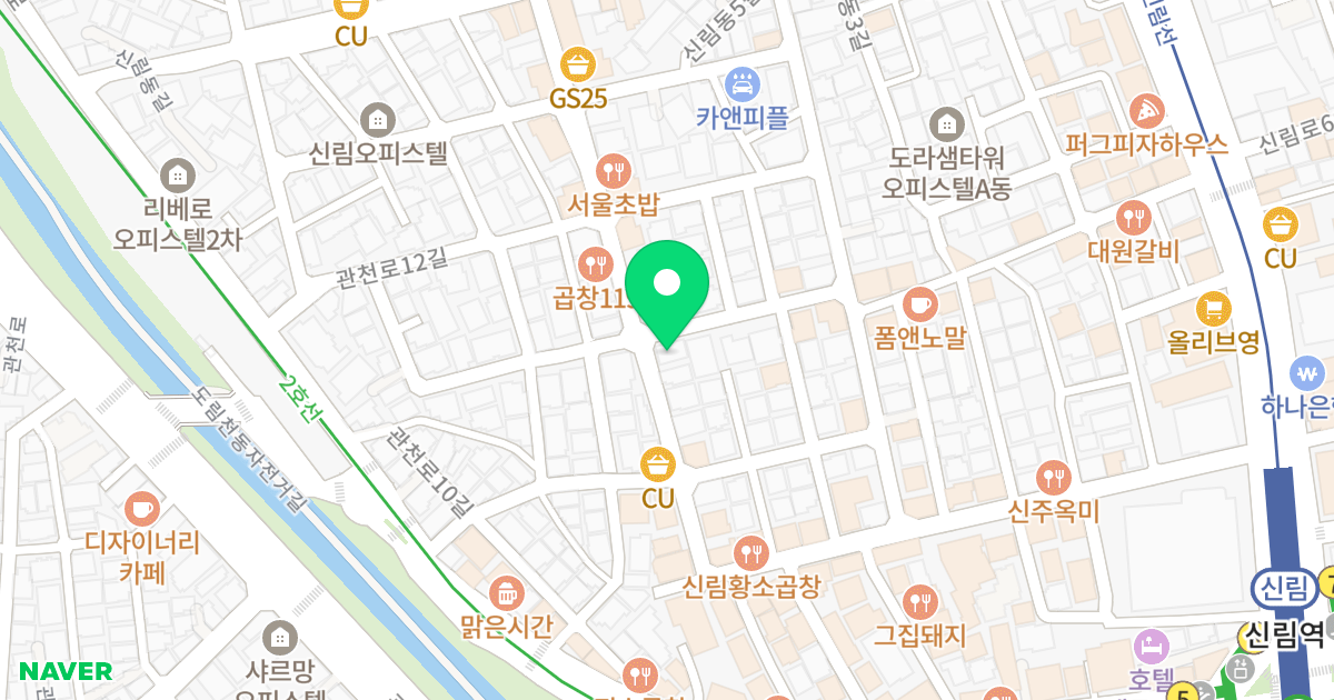 주건축물제1동 위치 지도 - 서울특별시 관악구 신림동 1435-28