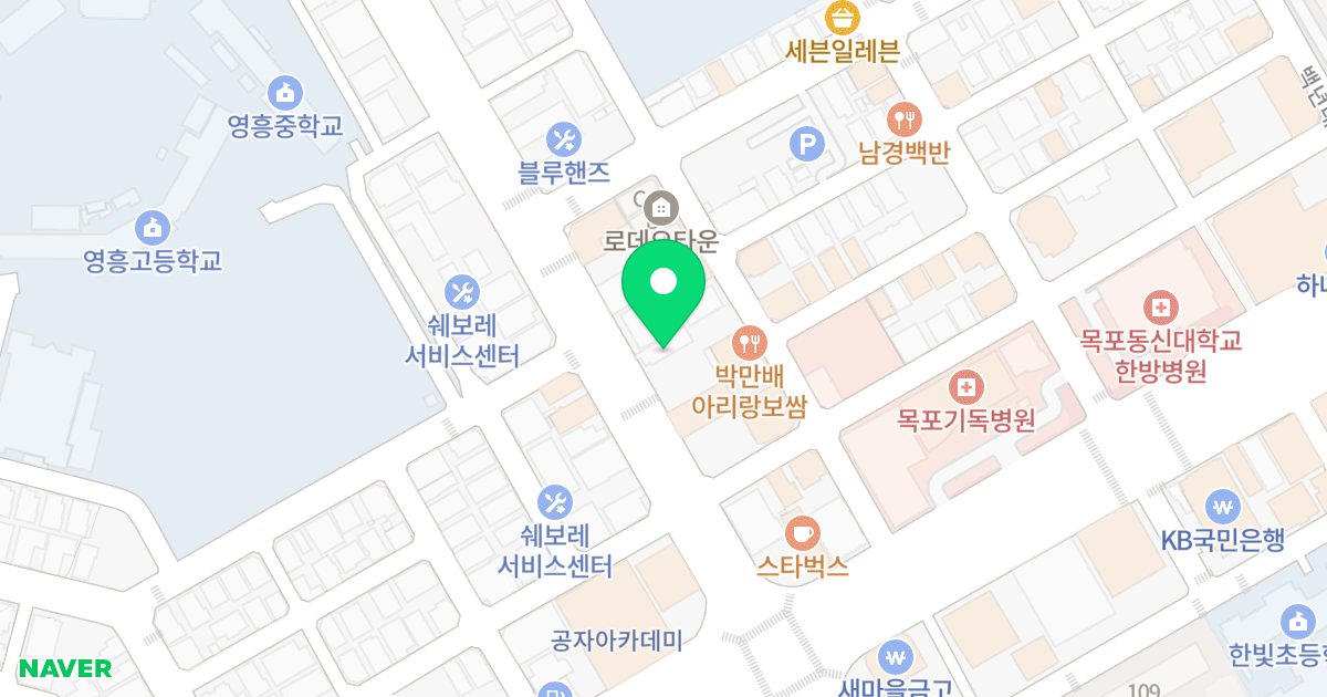 21세기그린오피스텔 위치 지도 - 전라남도 목포시 교육로 86
