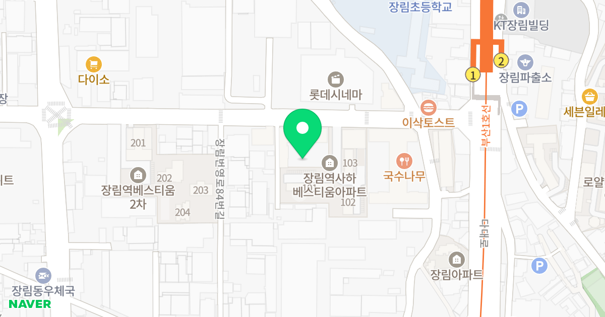 OJ센트럴타워 위치 지도 - 부산광역시 사하구 장림동 340-1