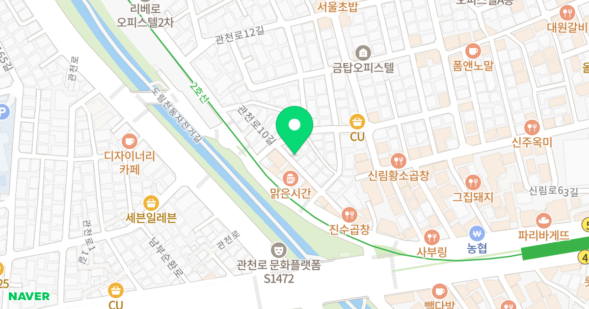 성우 위치 지도 - 서울특별시 관악구 신림동 1433-180