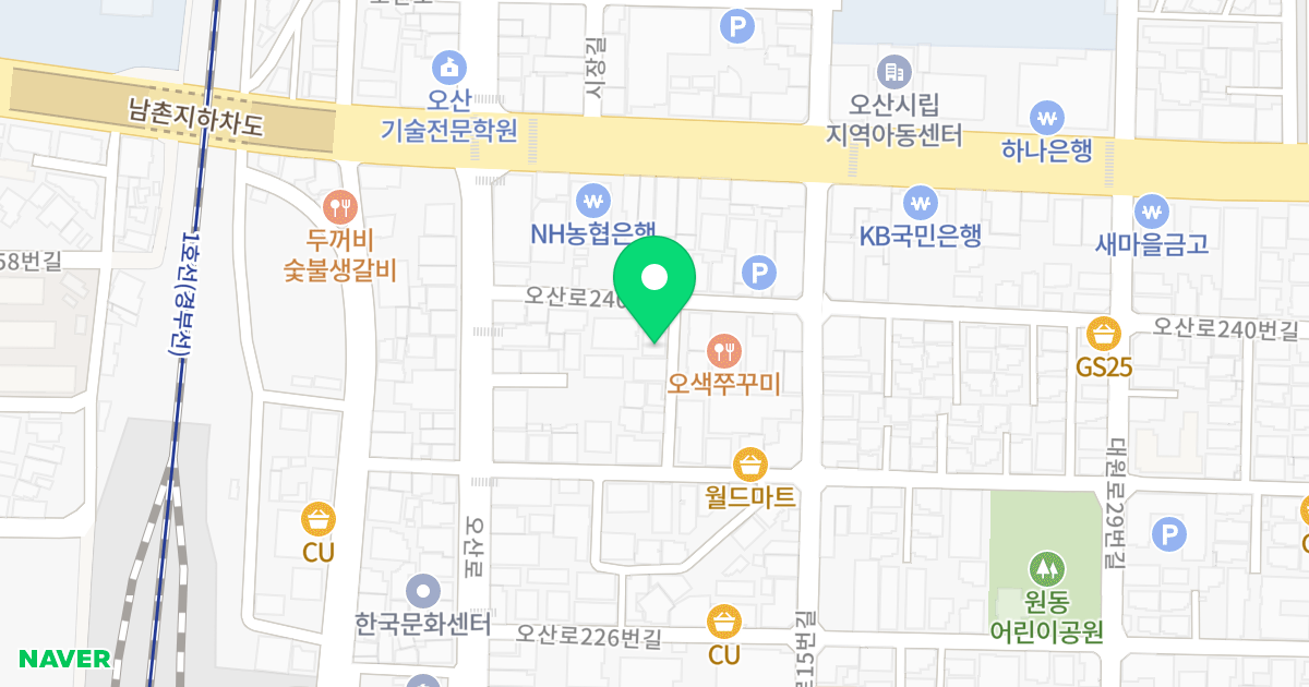 골드타운Ⅱ 위치 지도 - 경기도 오산시 오산동 877-26