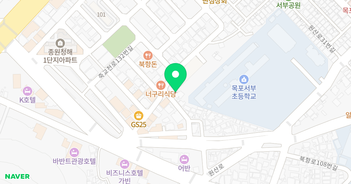 (주)해송오피스텔 위치 지도 - 전라남도 목포시 죽교천로122번길 12
