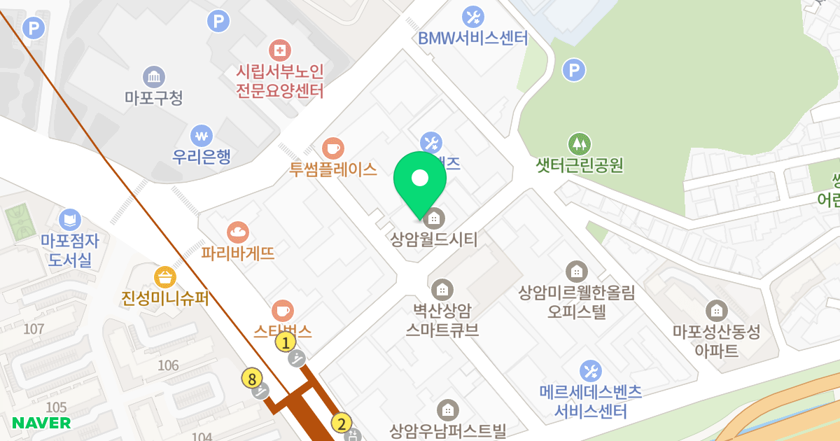 상암월드시티 위치 지도 - 서울특별시 마포구 월드컵로34길 13