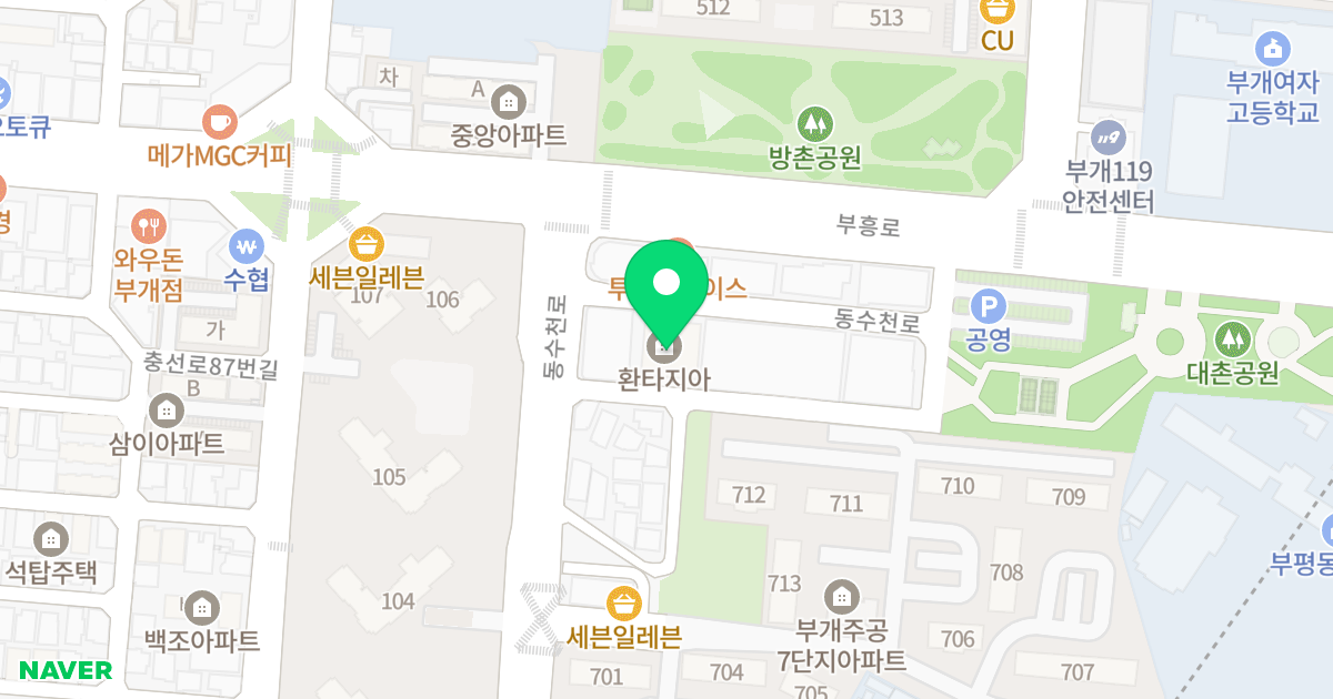 환타지아 리빙텔 위치 지도 - 인천광역시 부평구 동수천로 132-8