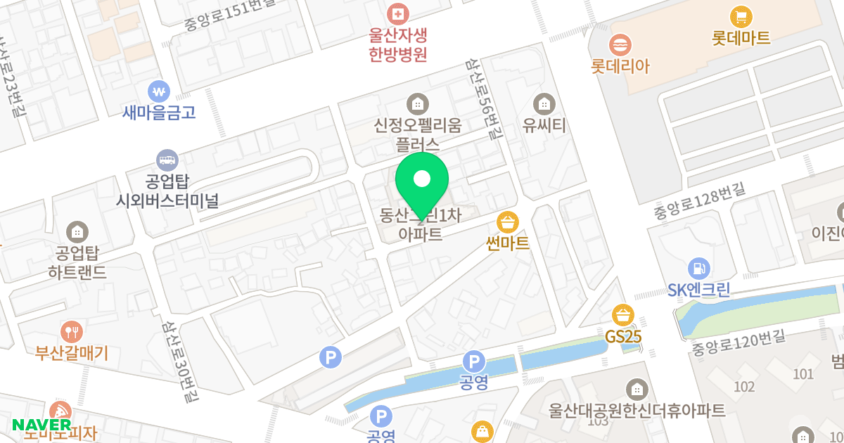 동산그린아파트2차 위치 지도 - 울산광역시 남구 삼산로46번길 11-5