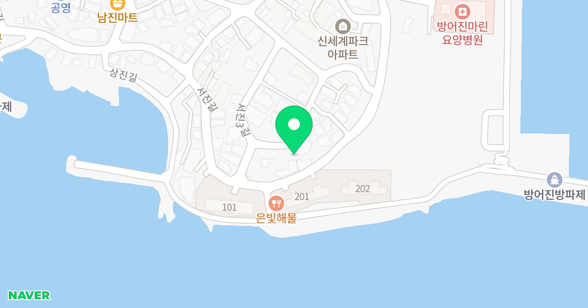 오션클래스 위치 지도 - 울산광역시 동구 서진3길 21