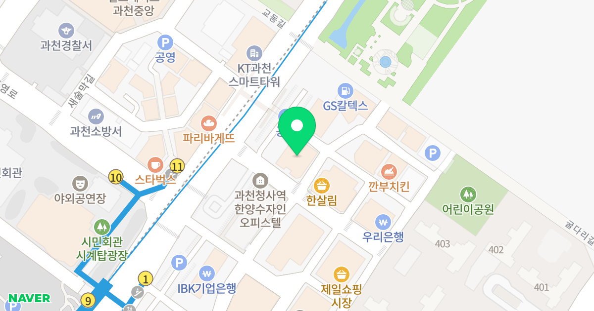 렉스타운 위치 지도 - 경기도 과천시 별양상가1로 25