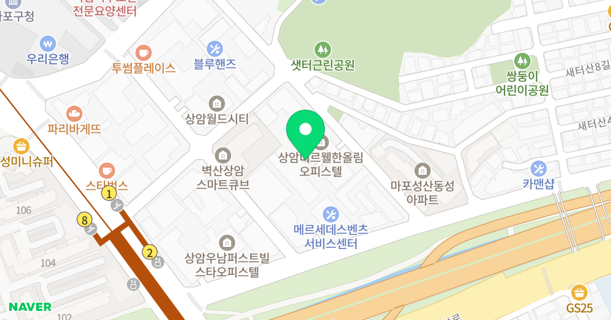 상암미르웰한올림 위치 지도 - 서울특별시 마포구 모래내로3길 11