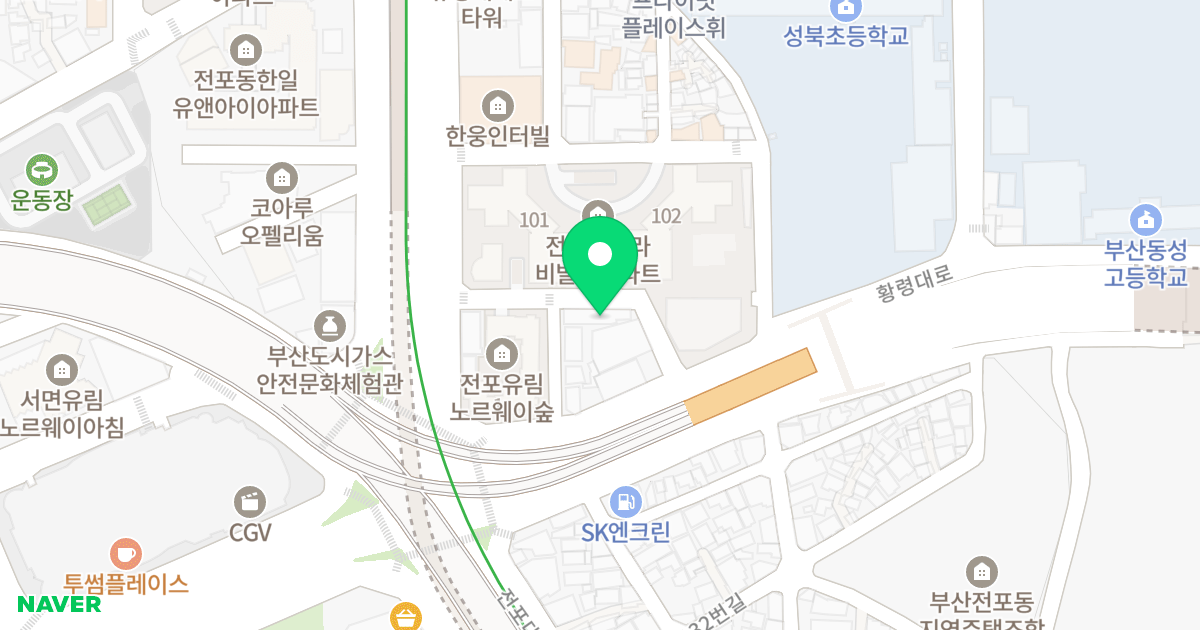 허브하임 위치 지도 - 부산광역시 부산진구