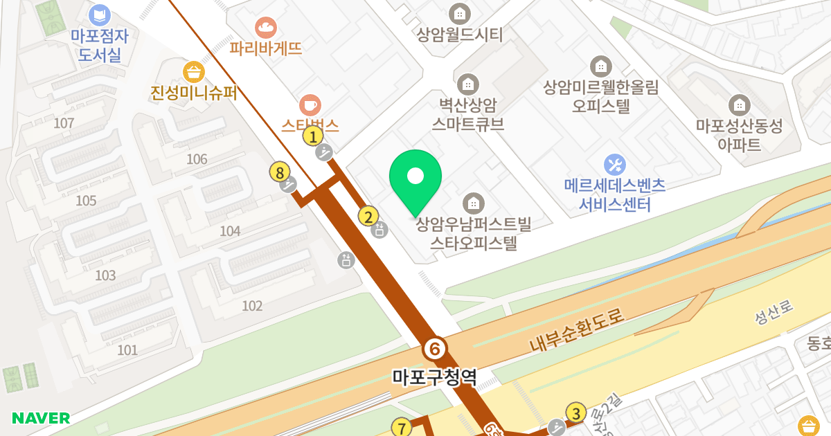 이안상암Ⅱ 위치 지도 - 서울특별시 마포구 월드컵로 190