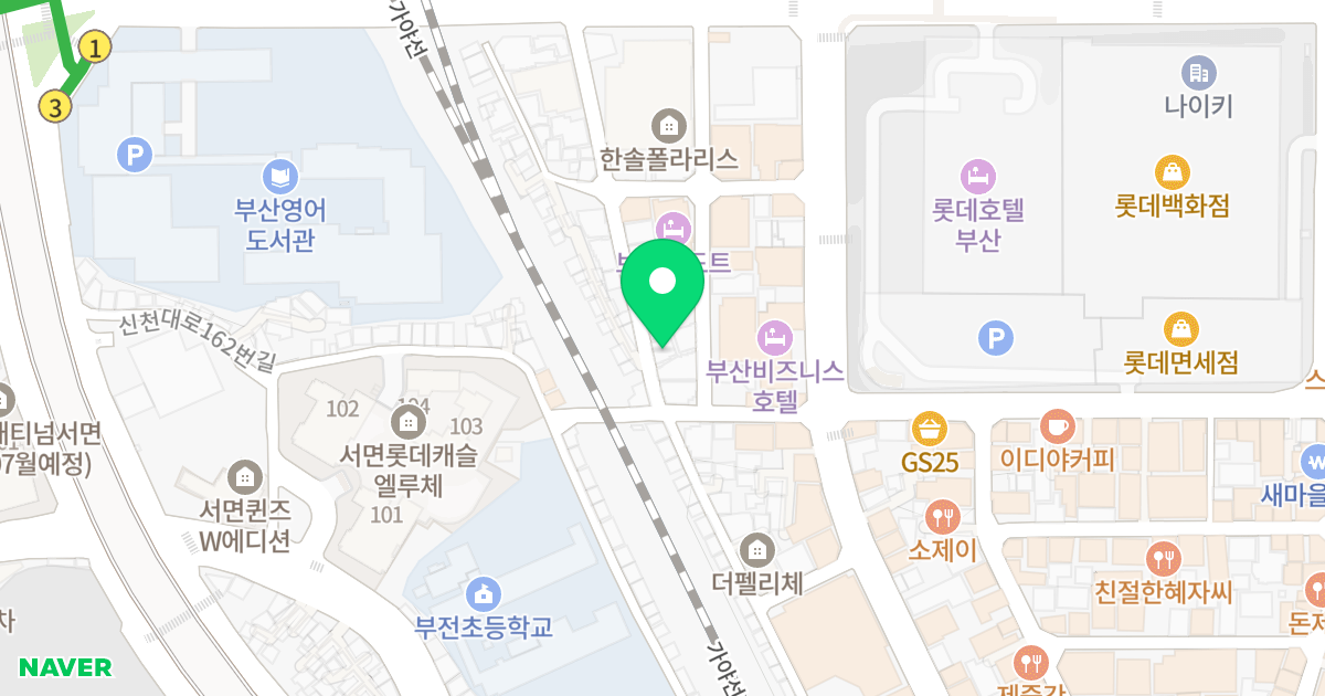 골드타워 위치 지도 - 부산광역시 부산진구 가야대로750번길 31
