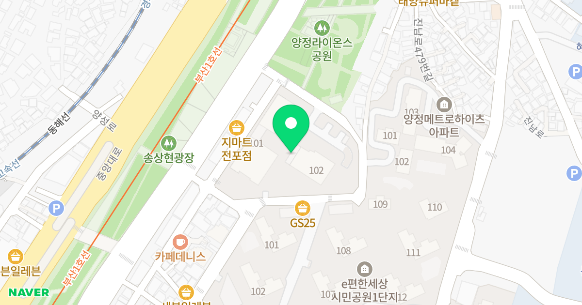 전포엘에이치 위치 지도 - 부산광역시 부산진구