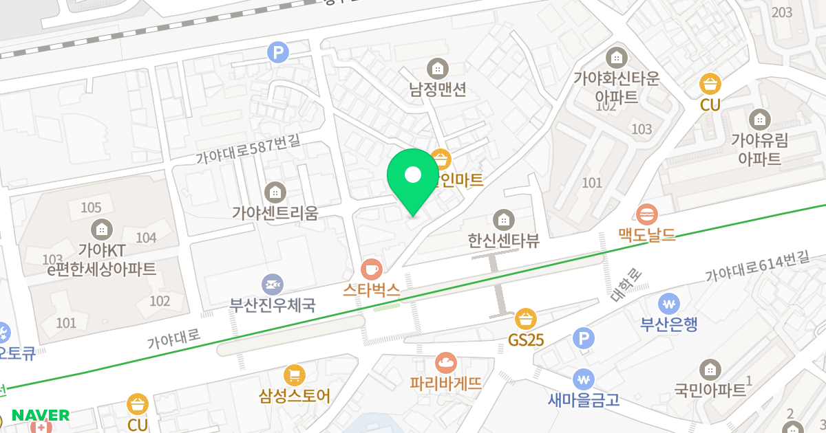 솔빛하우스 위치 지도 - 부산광역시 부산진구 가야대로589번길 9