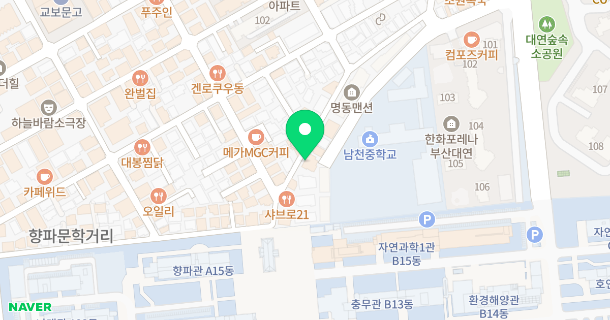 디아이하우스 위치 지도 - 부산광역시 남구 용소로21번길 68
