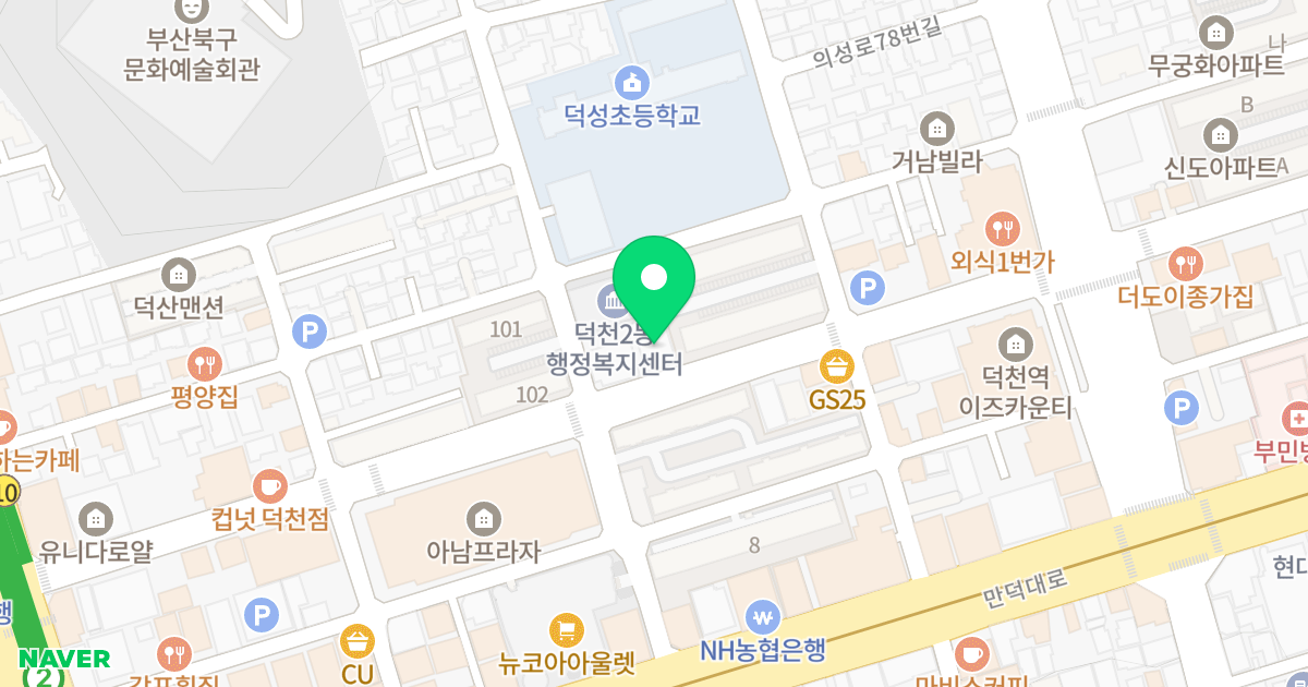 주건축물제1동(346-9) 위치 지도 - 부산광역시 북구 기찰로 29