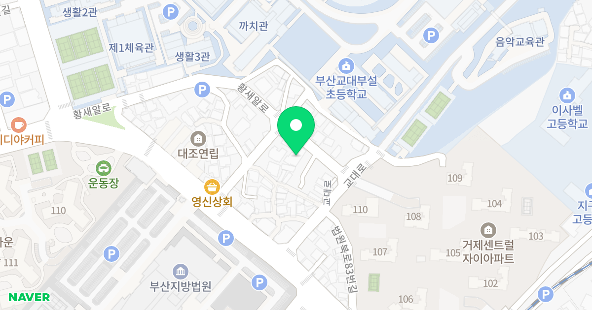 힐타워 위치 지도 - 부산광역시 연제구