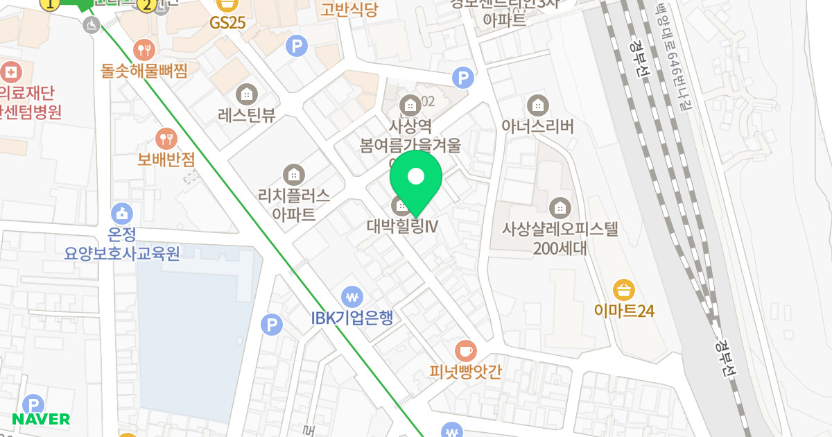 대박힐링오피스텔 위치 지도 - 부산광역시 사상구 광장로86번길 41-4