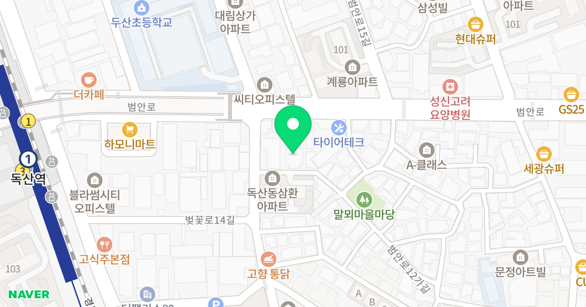미림A클래스 위치 지도 - 서울특별시 금천구 범안로12가길 7