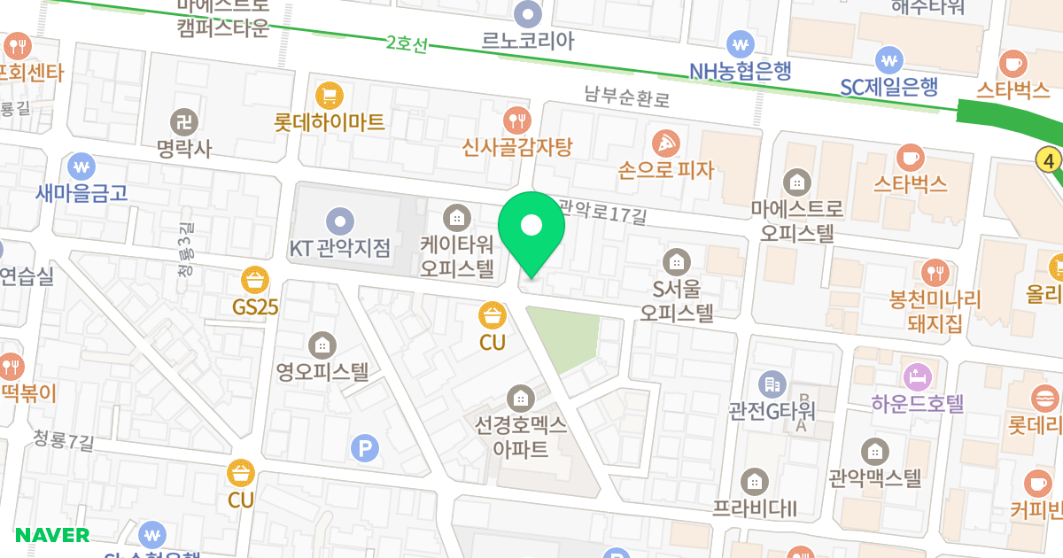 (876-15) 위치 지도 - 서울특별시 관악구 남부순환로216길 21