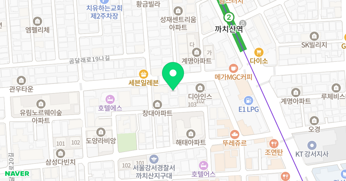 엠타워 위치 지도 - 서울특별시 강서구 곰달래로 116-1