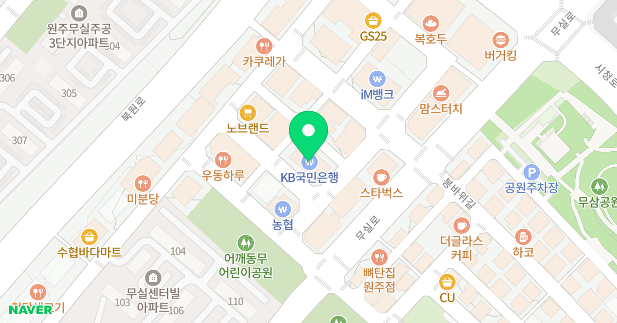 휴먼팰리스 위치 지도 - 강원특별자치도 원주시