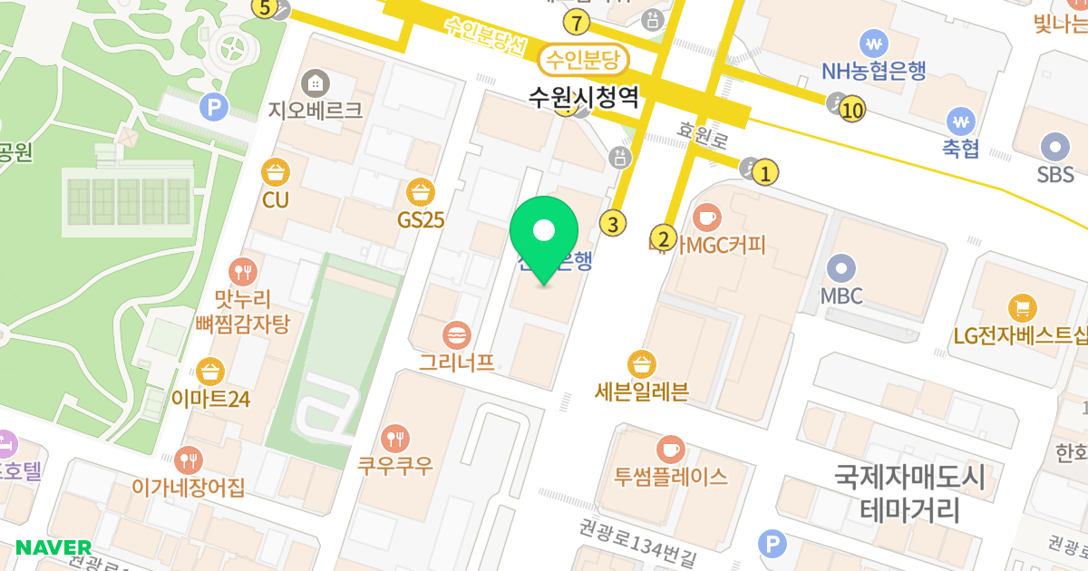 이오스 오피스텔 위치 지도 - 경기도 수원시 권선구 권광로 145