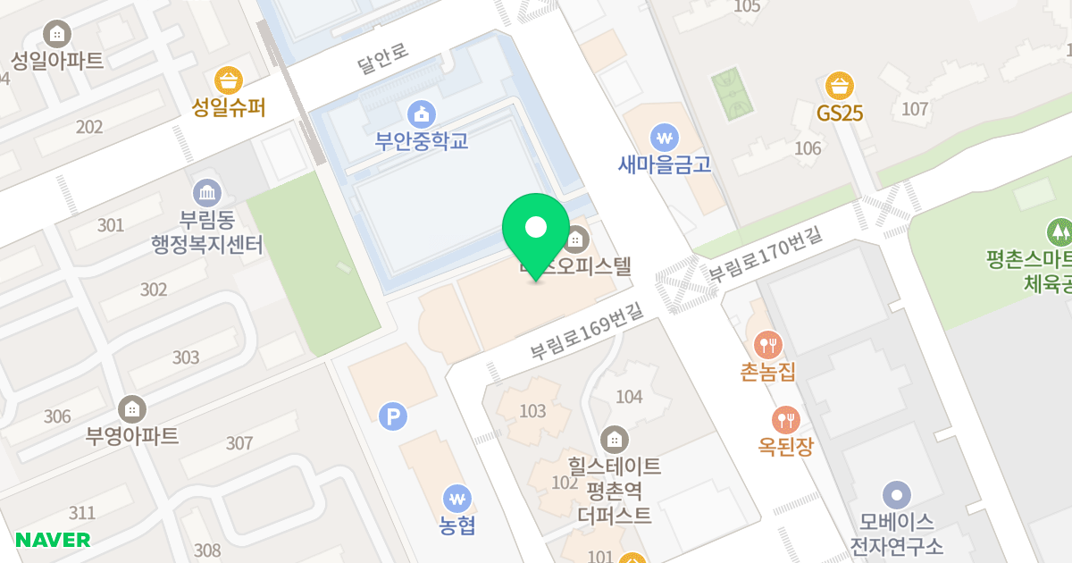 평촌라츠오피스텔 위치 지도 - 경기도 안양시 동안구 부림로 171