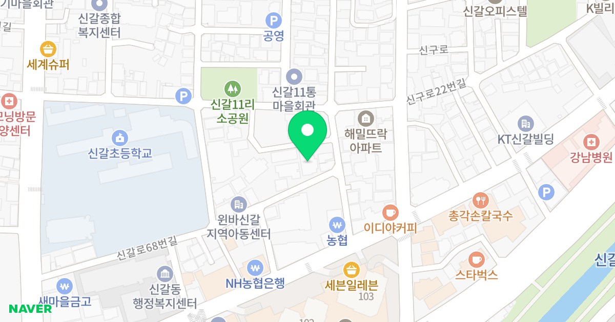 신갈팰리스 위치 지도 - 경기도 용인시 기흥구 신갈로68번길 27
