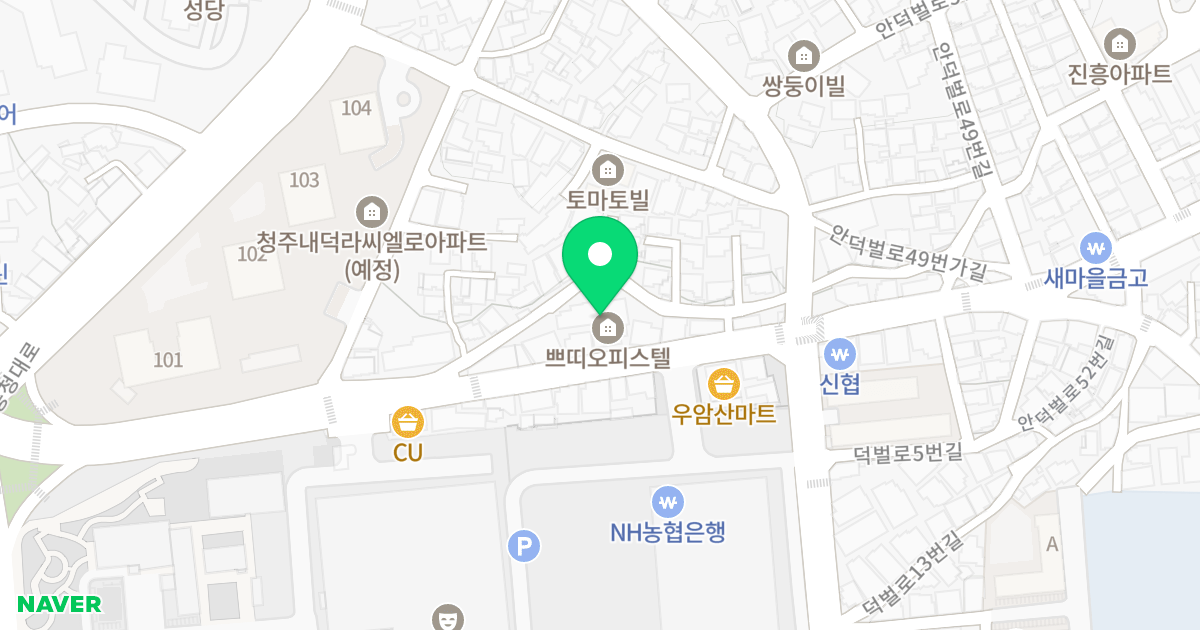 (165-71) 위치 지도 - 충청북도 청주시 청원구 안덕벌로 29