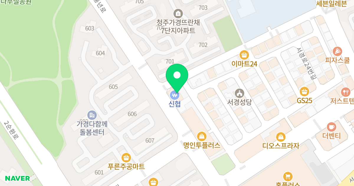 (1691) 위치 지도 - 충청북도 청주시 흥덕구 풍년로 32